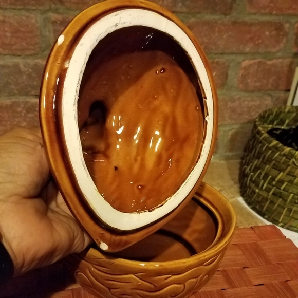 Vtg Squirrel MCM Lidded Nut Dish - Picture 5 of 6